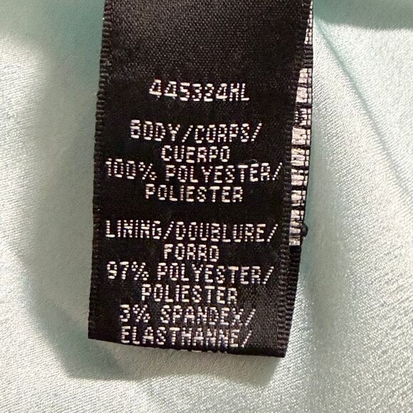 Monique Lhuillier ML teal lace applique floor length gown formal maxi dress  2 - Picture 10 of 12